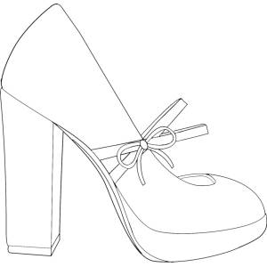 Disegno di Scarpa da Donna da colorare