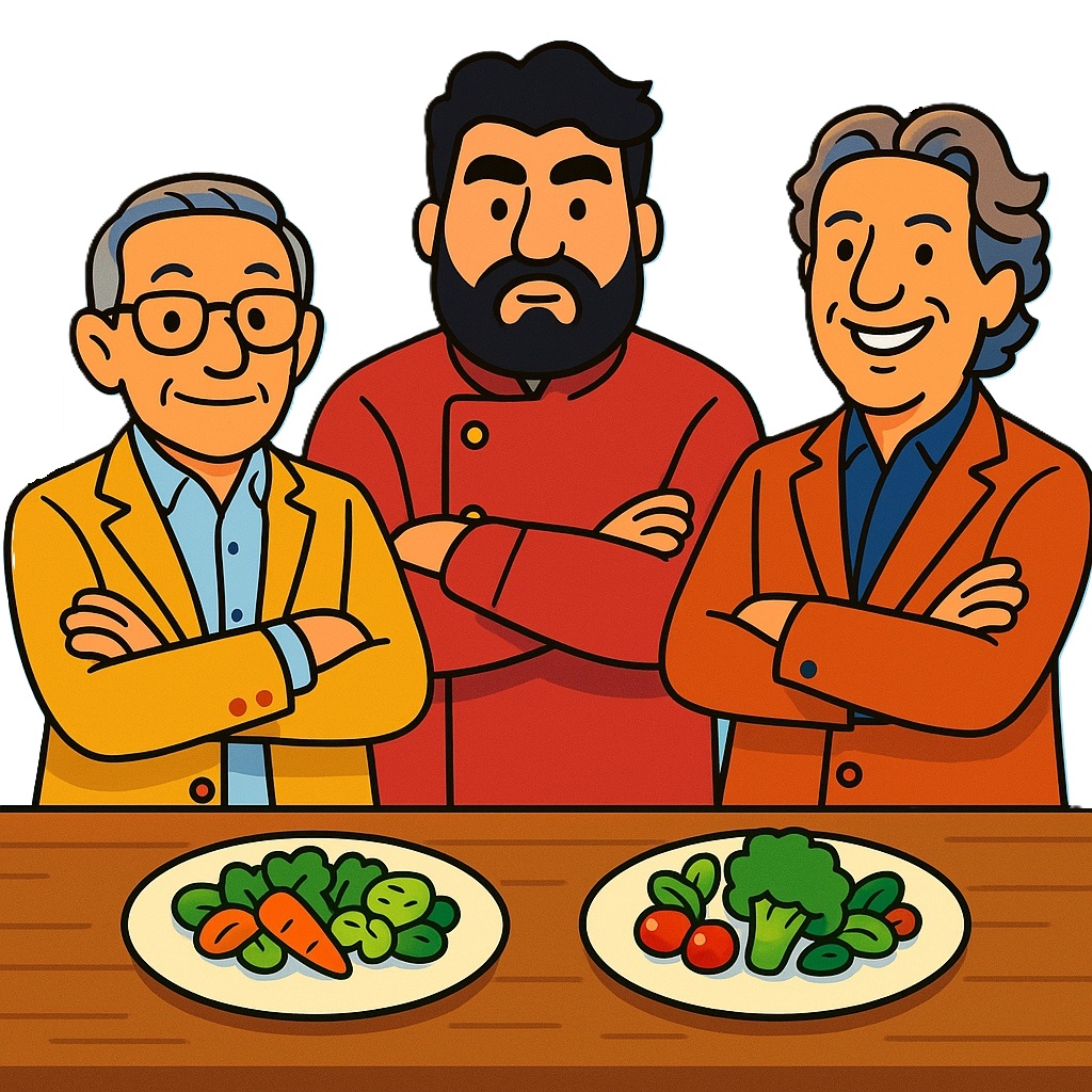 disegno di Piatti Vegetariani e Chef Famosi a colori