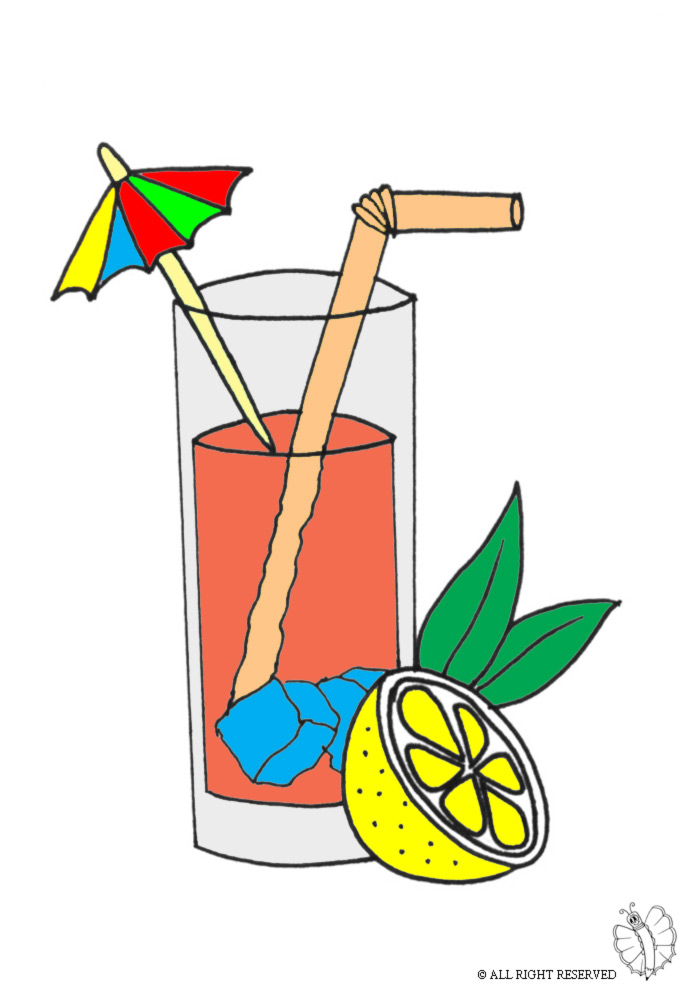 disegno di Cocktail  a colori