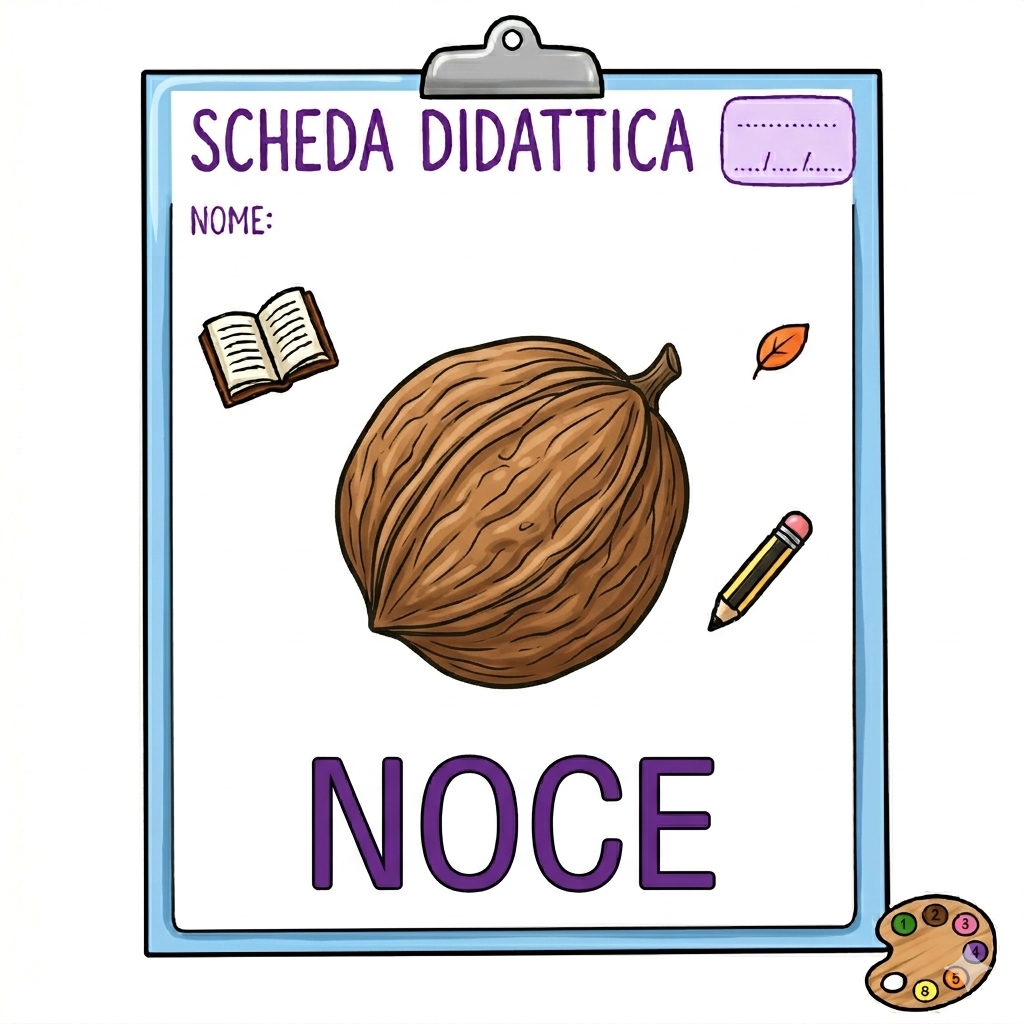 disegno di La Noce Scheda Didattica  a colori