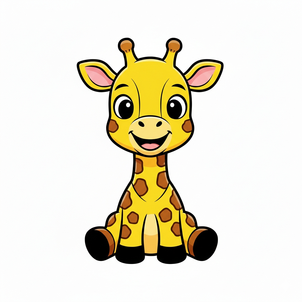 disegno di Piccola Giraffa a colori