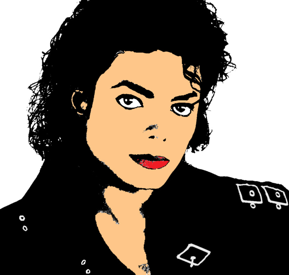 disegno di Michael Jackson a colori