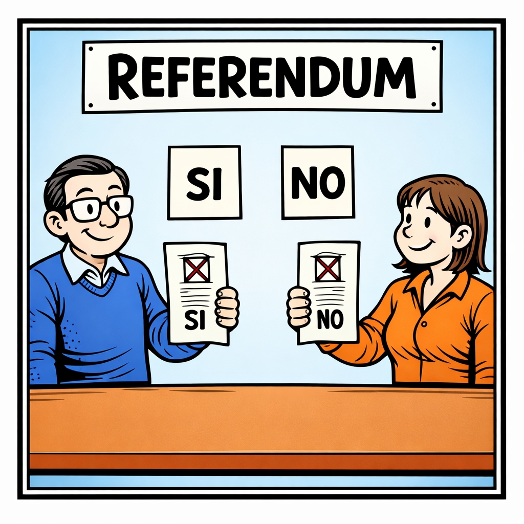 disegno di Referendum  a colori