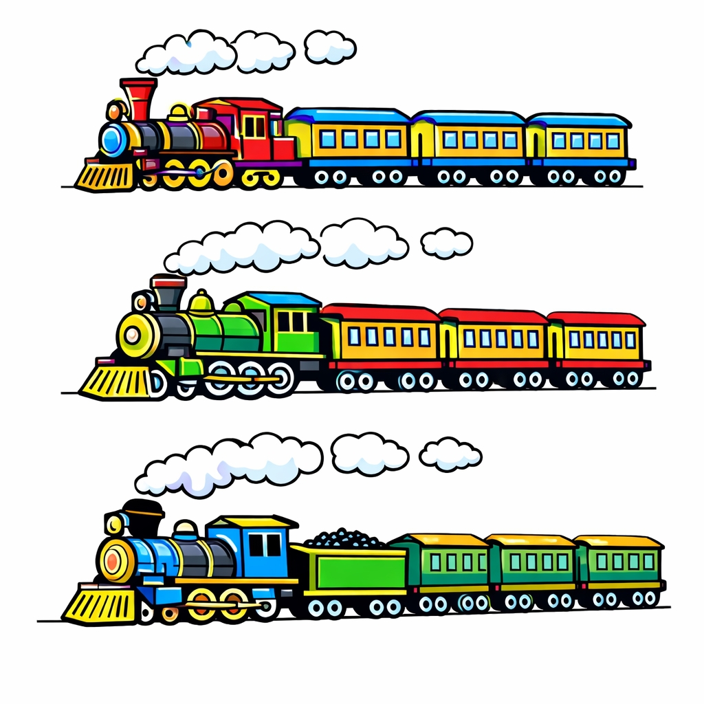 disegno di Treni a Vapore a colori
