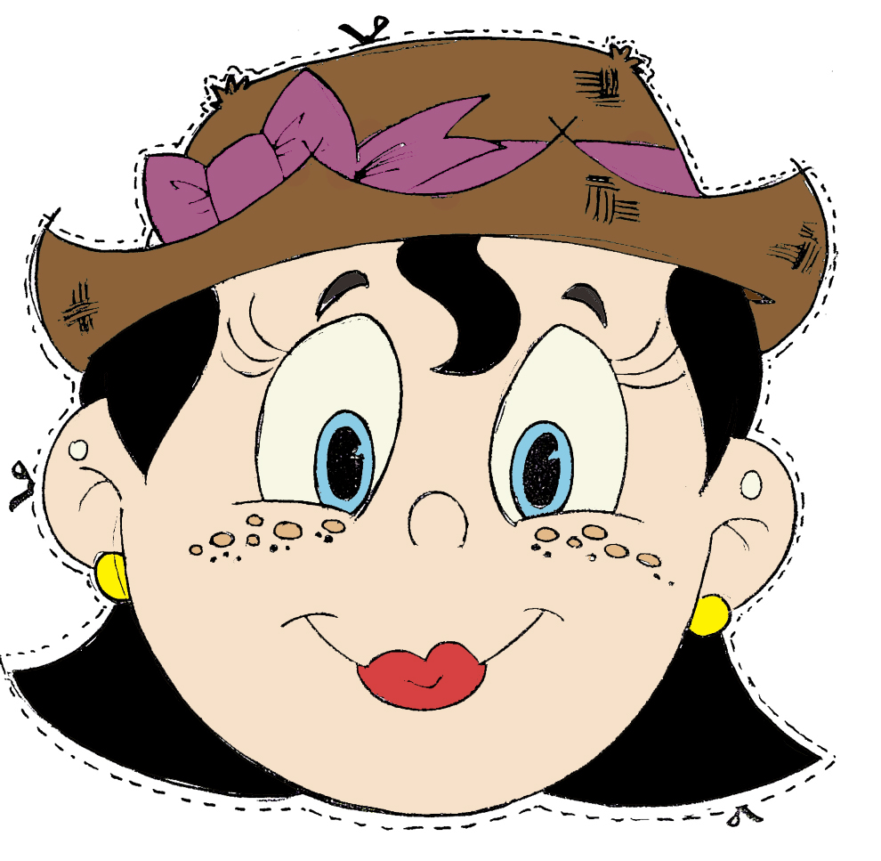 disegno di Maschera da Ritagliare a colori