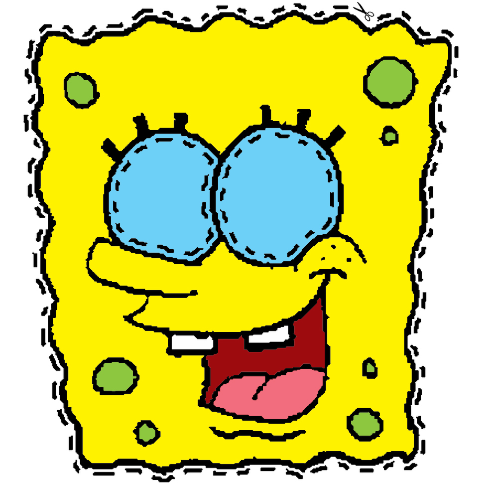 disegno di Maschera di Spongebob da Ritagliare a colori