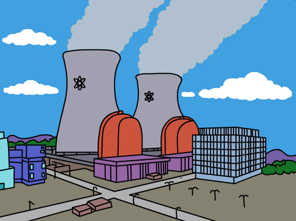 disegno di Centrale Nucleare a colori