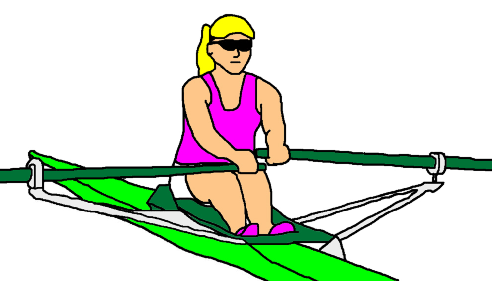 disegno di Canottaggio Femminile a colori