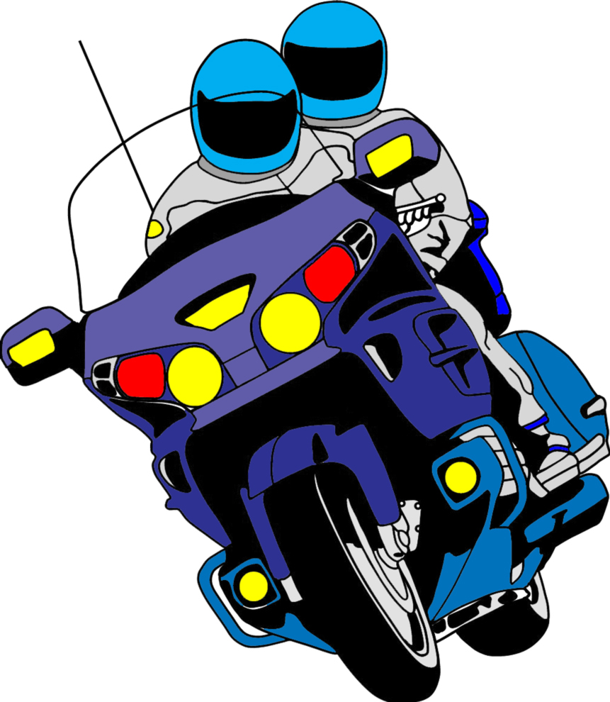 disegno di Motociclisti a colori