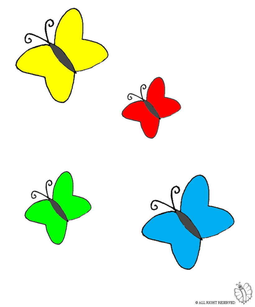 disegno di Farfalle  a colori