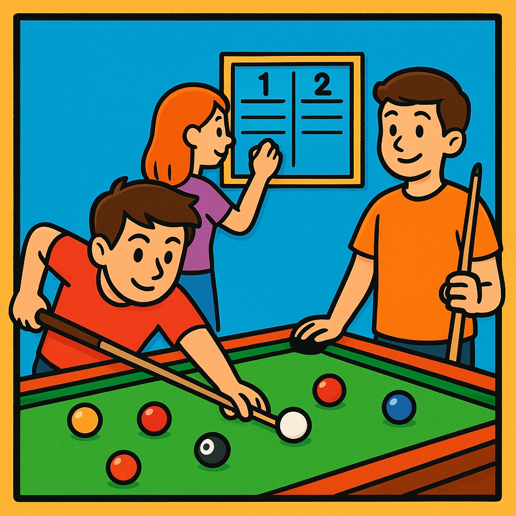 disegno di Giocare a Biliardo  a colori