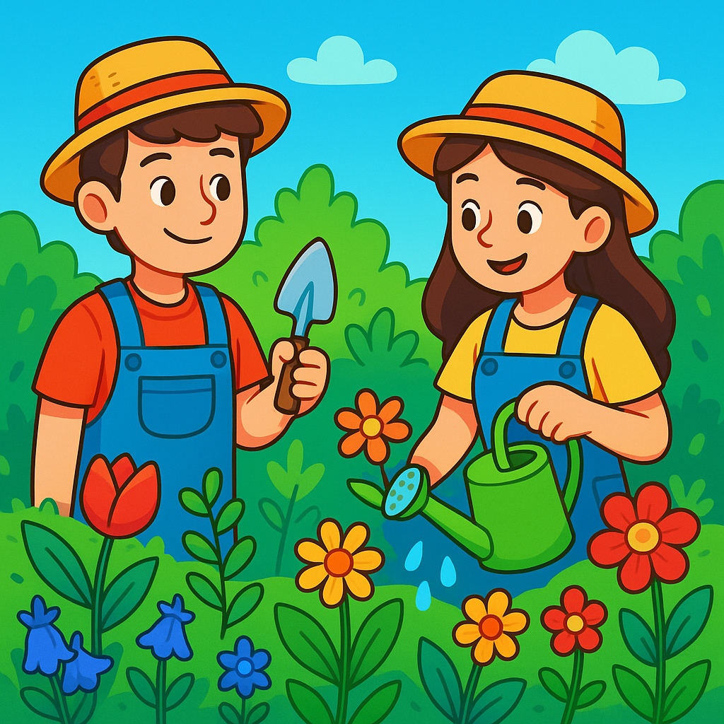 disegno di Cura del Giardino a colori