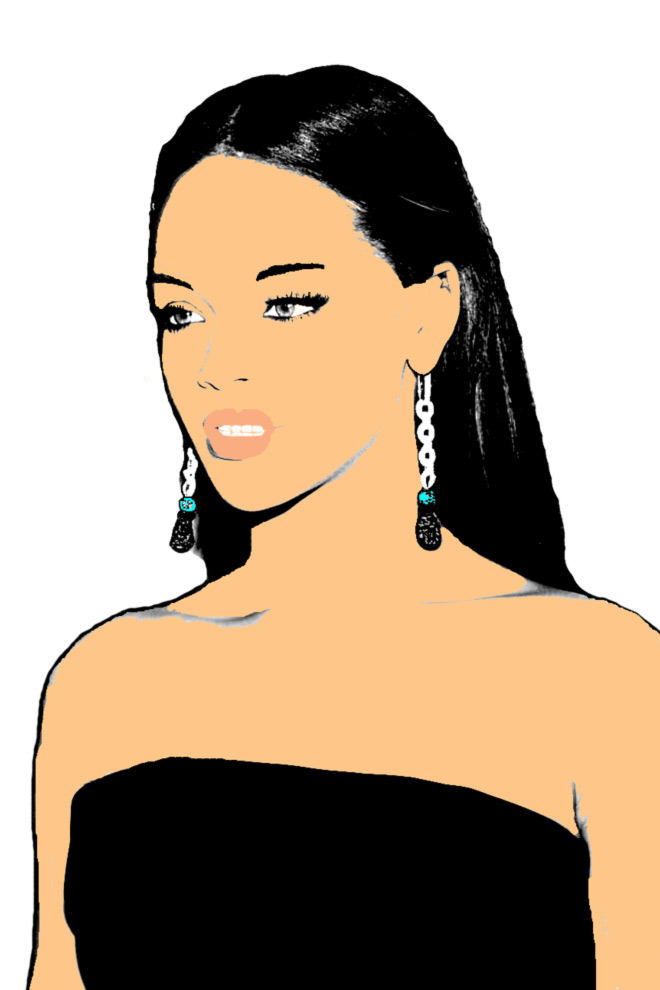 disegno di Rihanna a colori