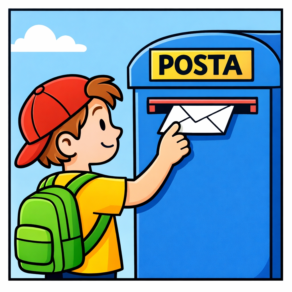 disegno di Spedire una Lettera  a colori