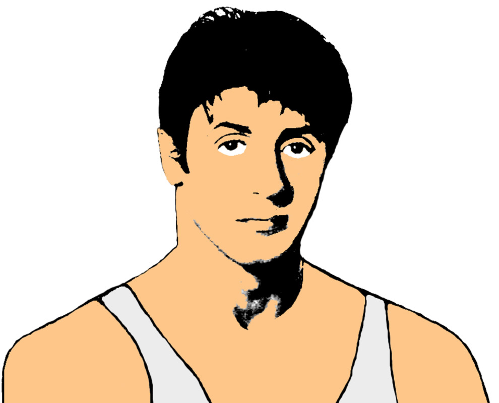 disegno di Sylvester Stallone a colori