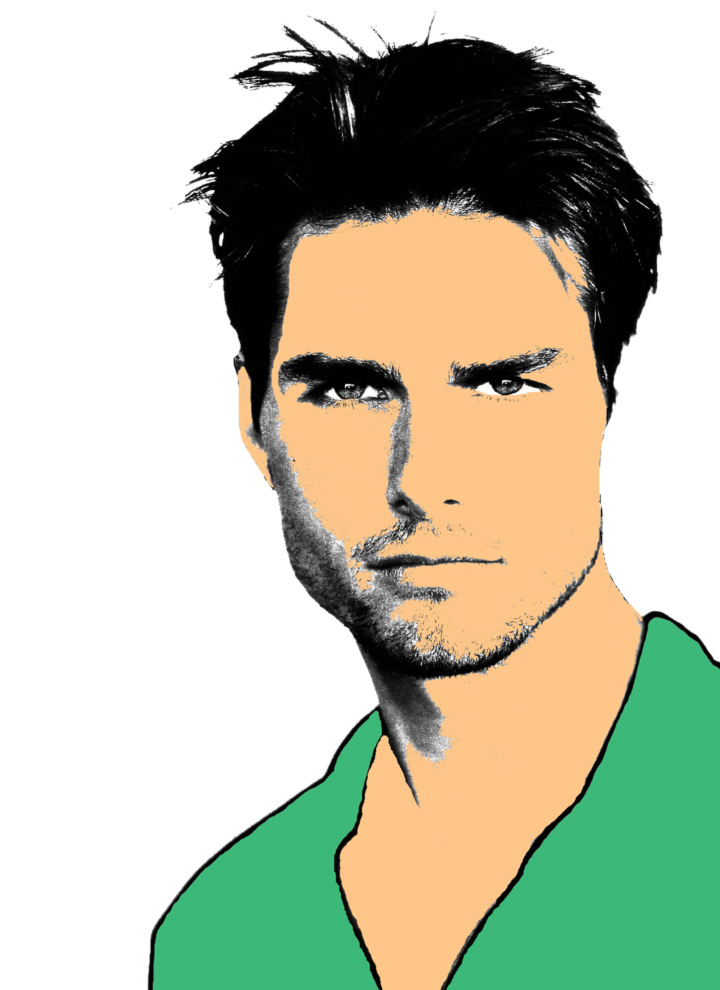 disegno di Tom Cruise a colori