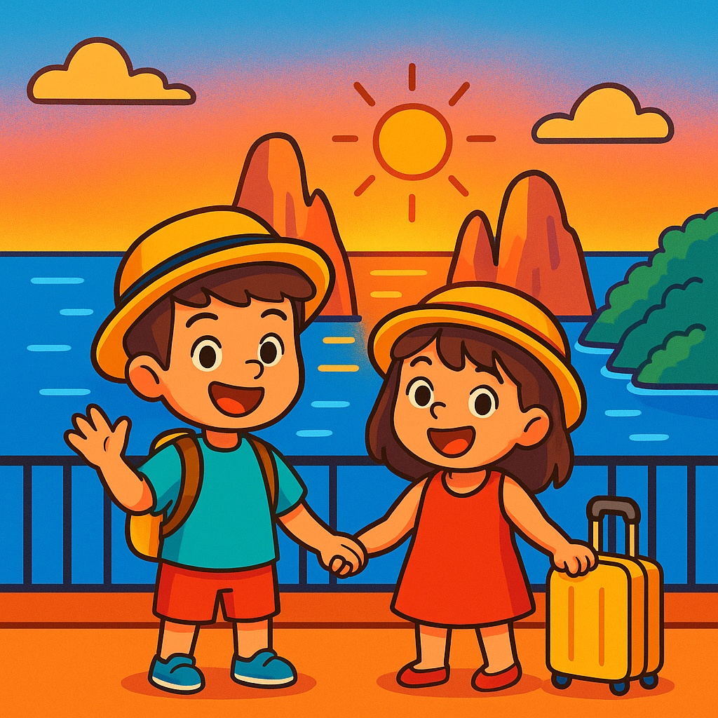 disegno di Vacanza a Capri  a colori