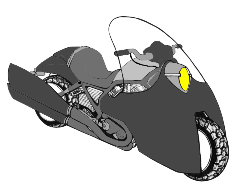 disegno di Moto da Corsa a colori