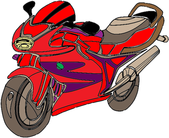 disegno di Motocicletta da Corsa a colori