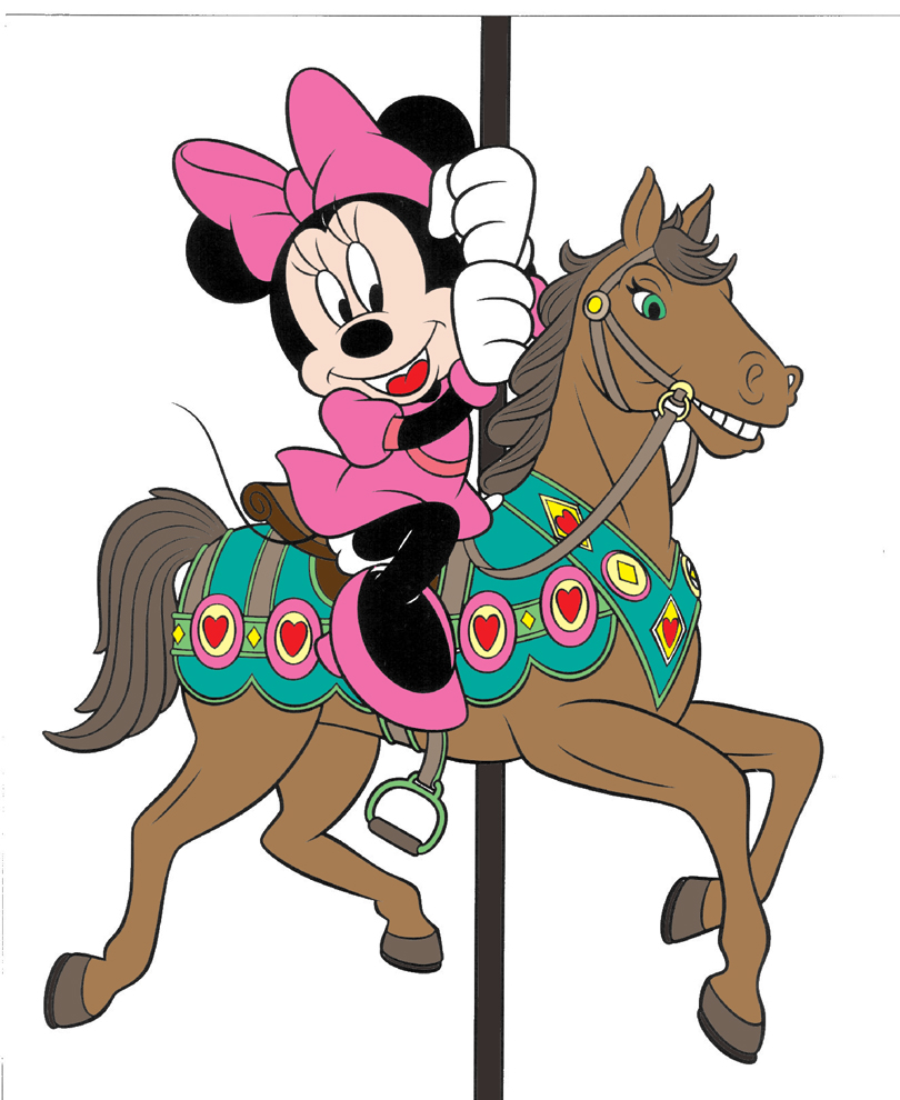 disegno di Minnie sul Cavalluccio a colori