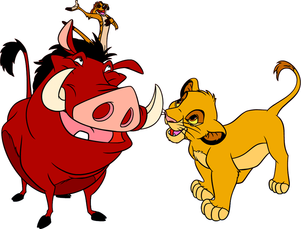 disegno di Simba Timon e Pumbaa a colori