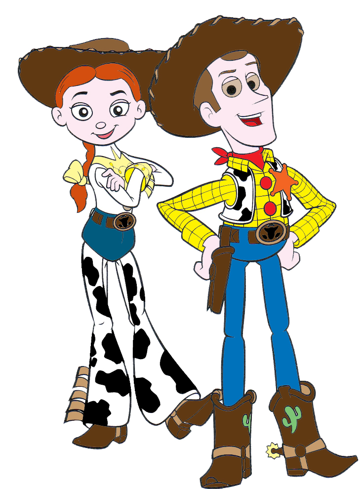 disegno di Woody e Jessie a colori