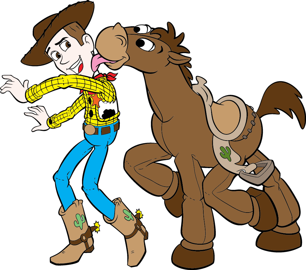 disegno di Woody e Bullseye a colori