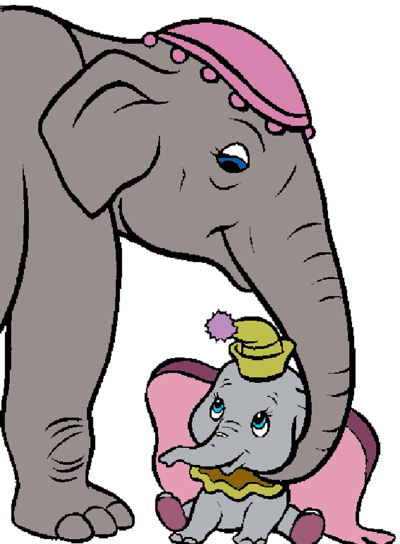 disegno di Dumbo e Mamma a colori