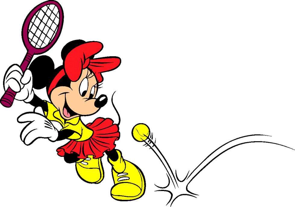 disegno di Minnie e il Tennis a colori