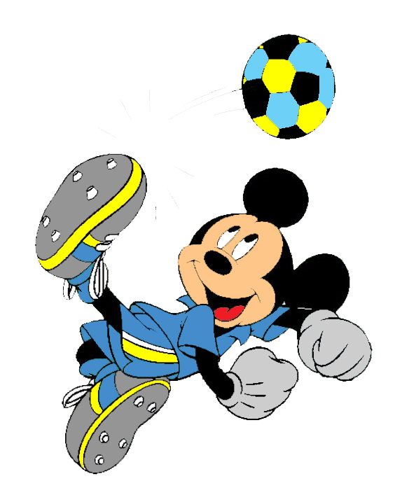 disegno di Topolino Calciatore a colori