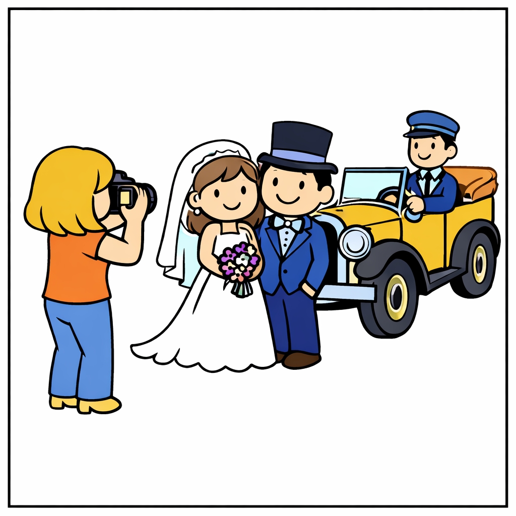 disegno di Foto degli Sposi a colori