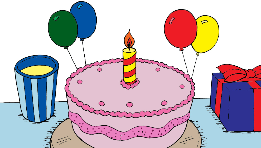 disegno di Torta Primo Compleanno a colori