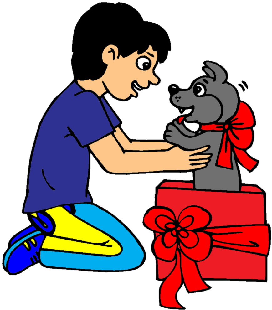 disegno di Un Cucciolo per Regalo a colori