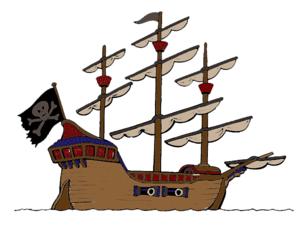 disegno di La Nave Pirata a colori