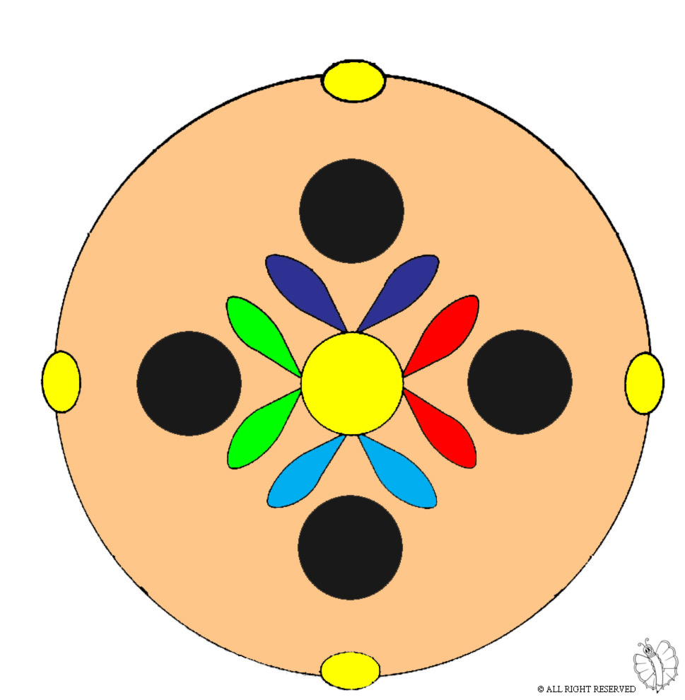 disegno di Mandala 7 a colori