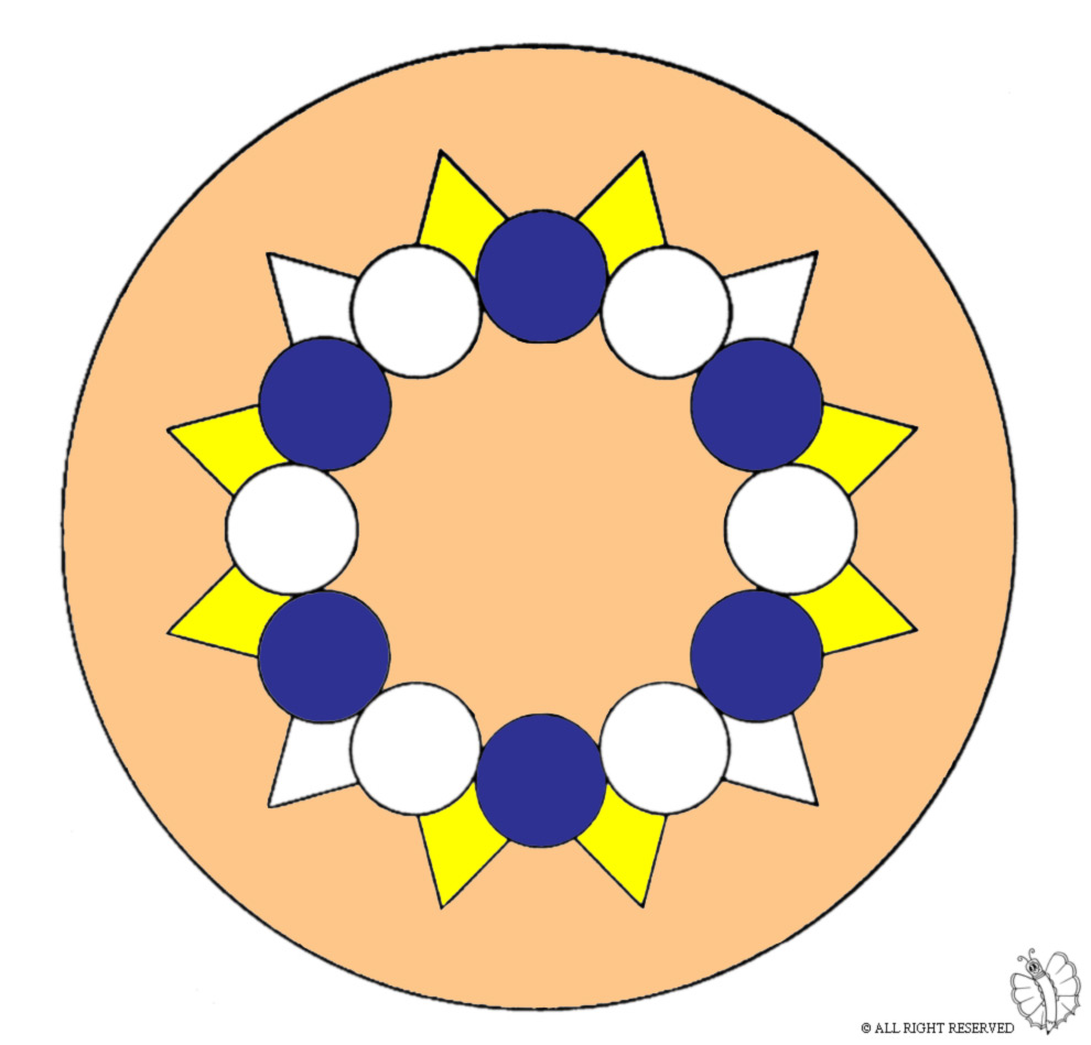 disegno di Mandala 9 a colori