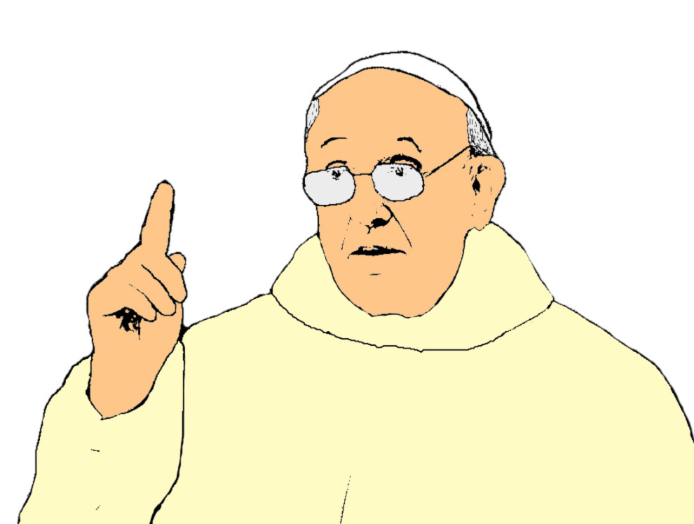 disegno di Papa Francesco a colori