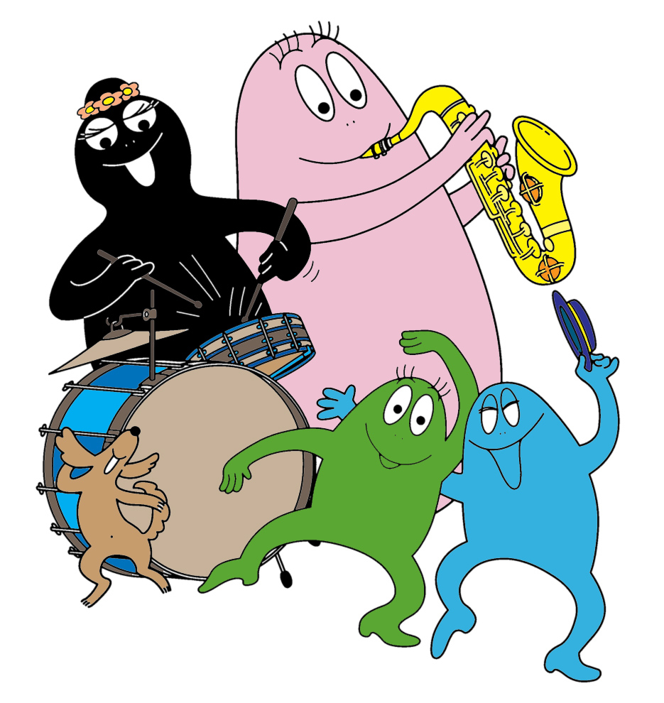 disegno di Barbapapà e la Musica a colori