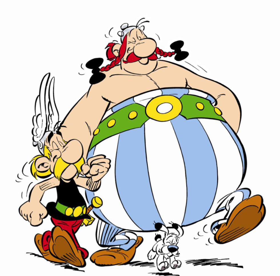 disegno di Asterix e Obelix a colori