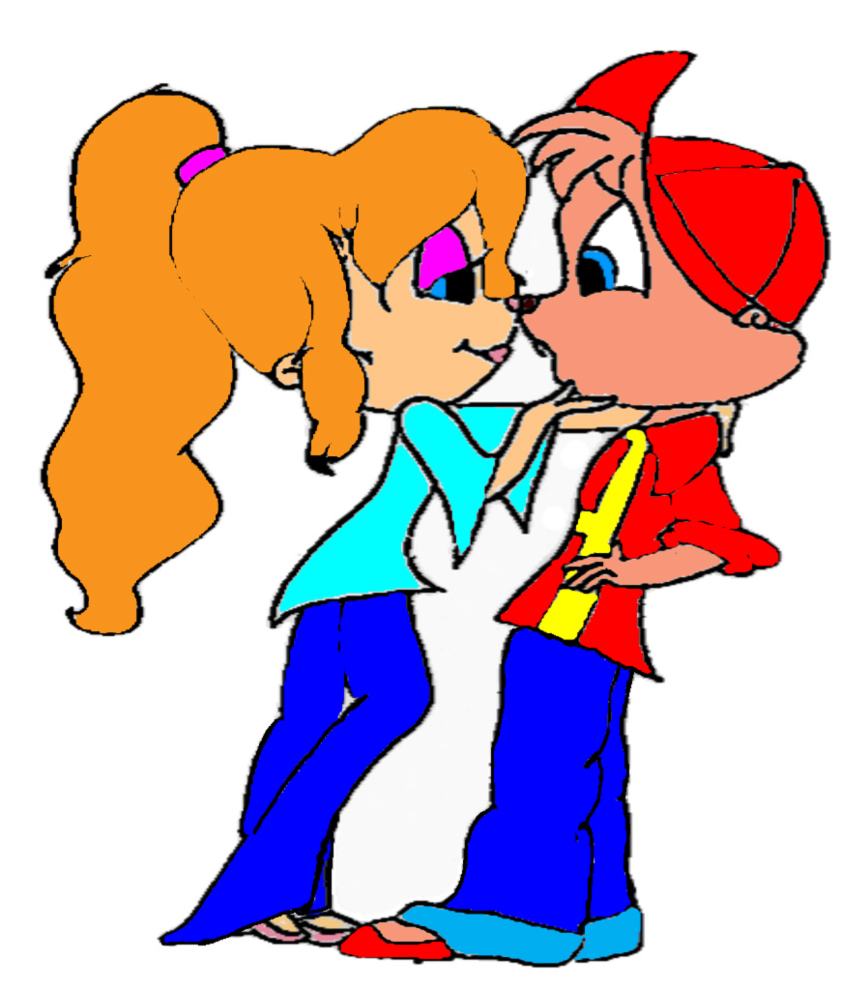 disegno di Alvin e Brittany a colori