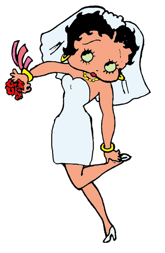 disegno di Betty Boop Sposa a colori