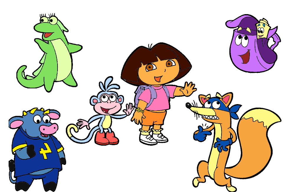 disegno di Dora e gli altri Personaggi a colori