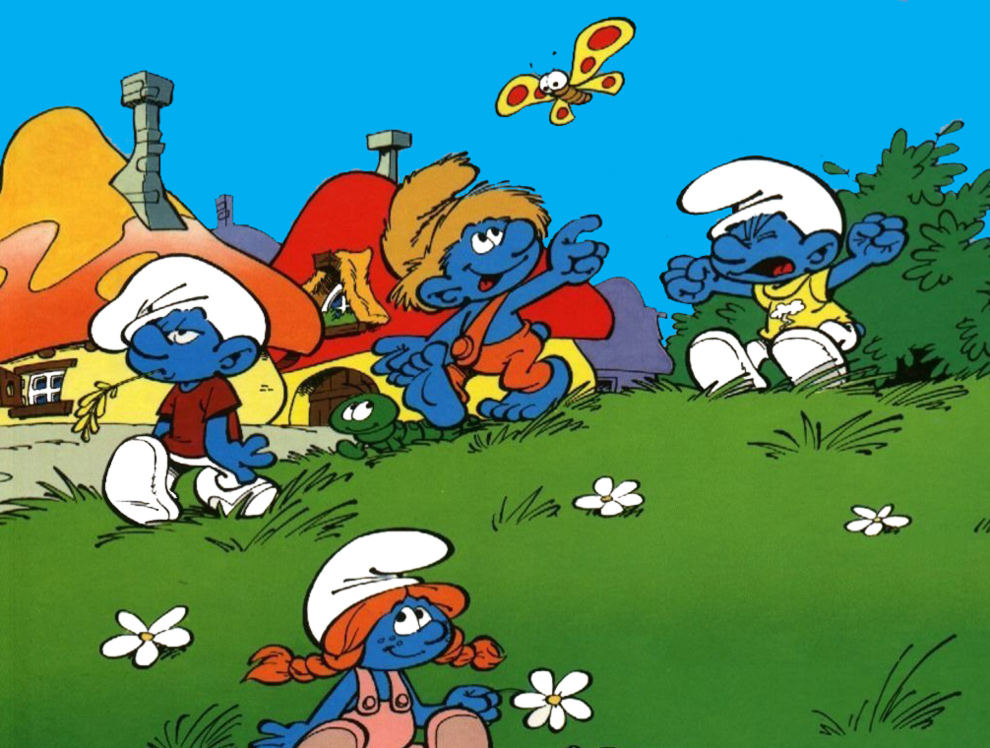 disegno di Il Villaggio dei Puffi a colori