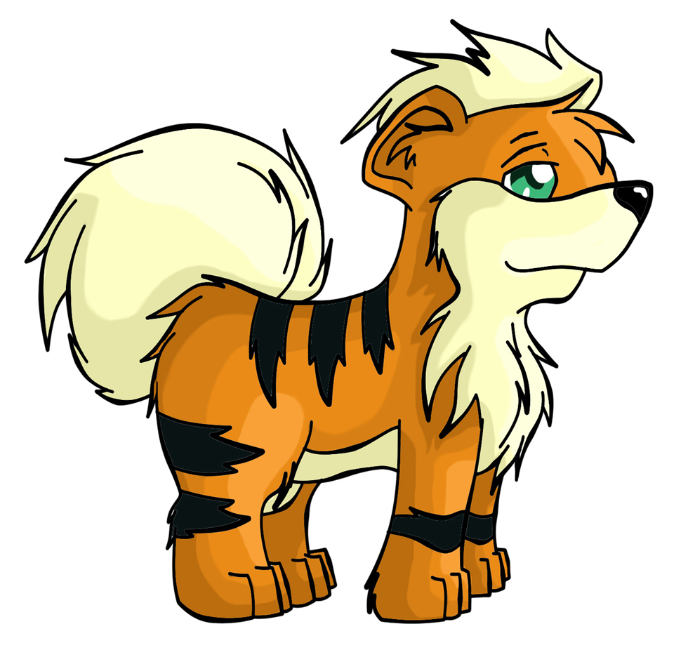 disegno di Pokemon Growlithe a colori