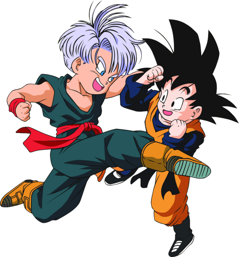 disegno di Trunks e Goku a colori