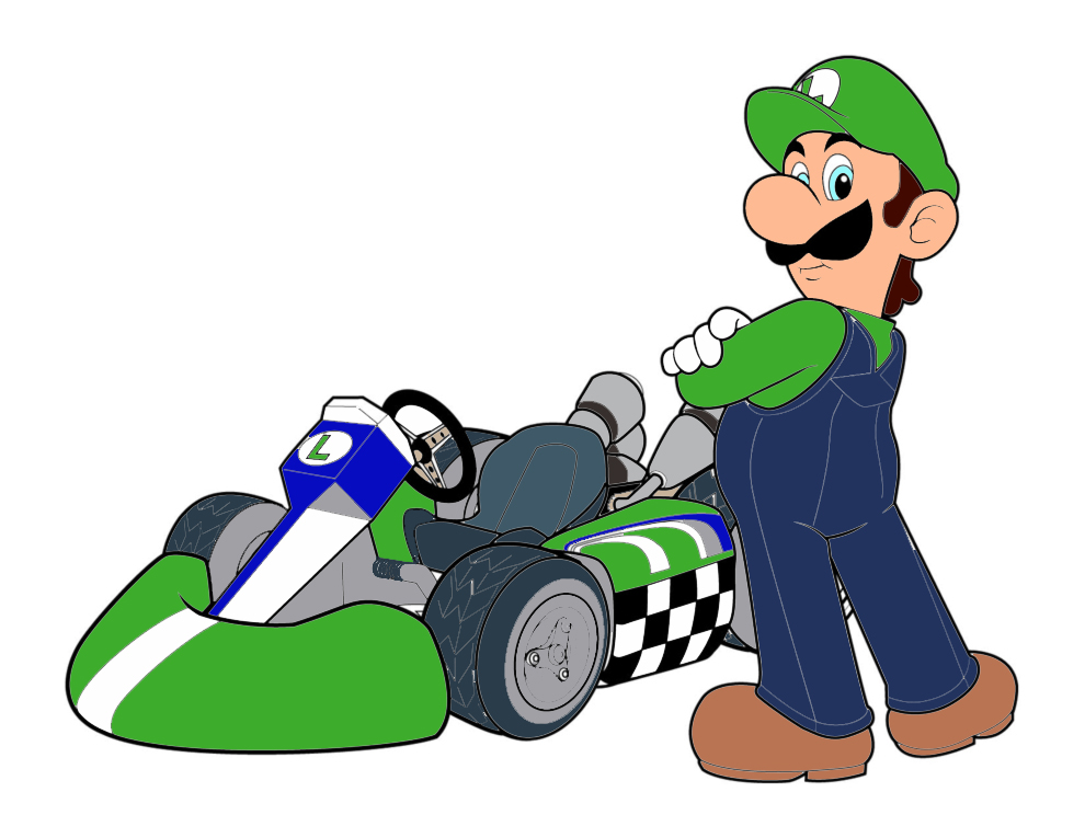 disegno di Luigi Kart a colori