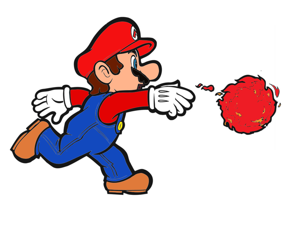 disegno di Mario Bros Palla di Fuoco a colori