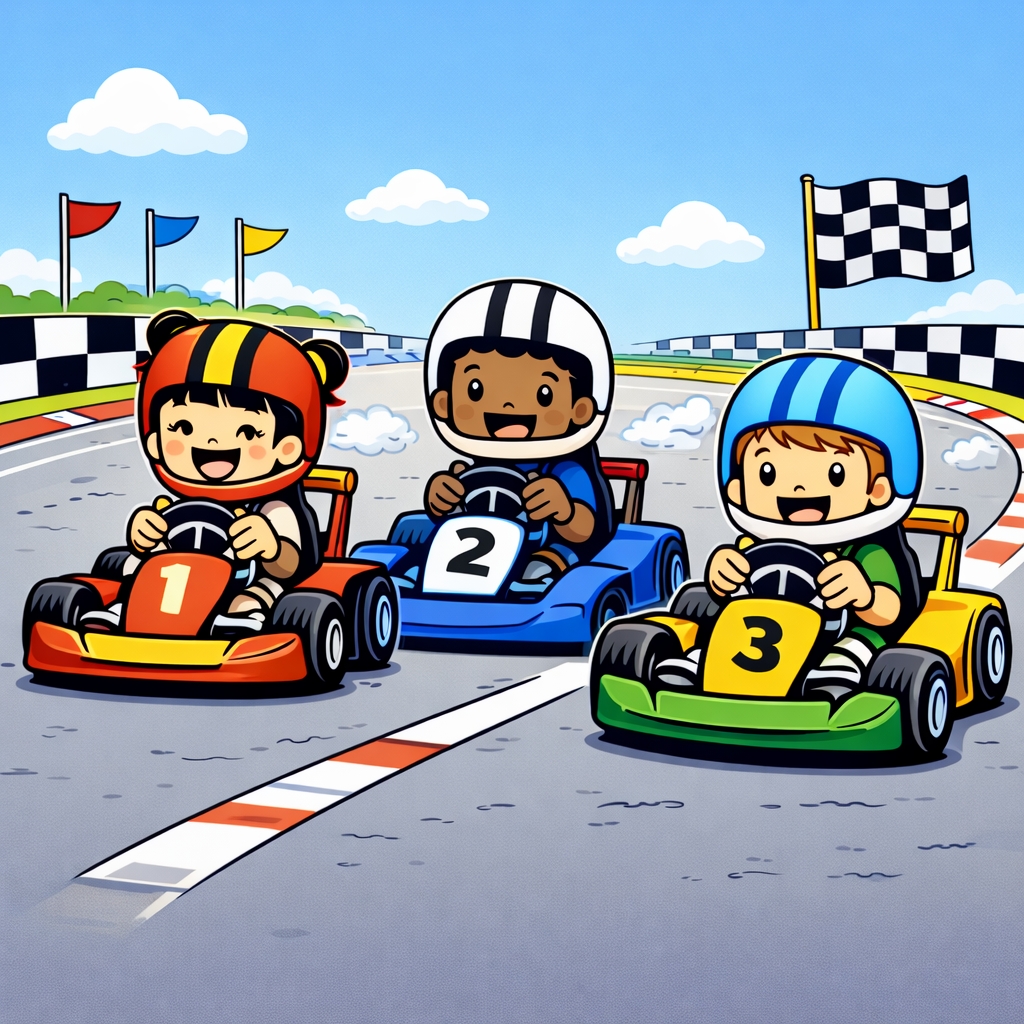 disegno di Corsa di Auto a colori