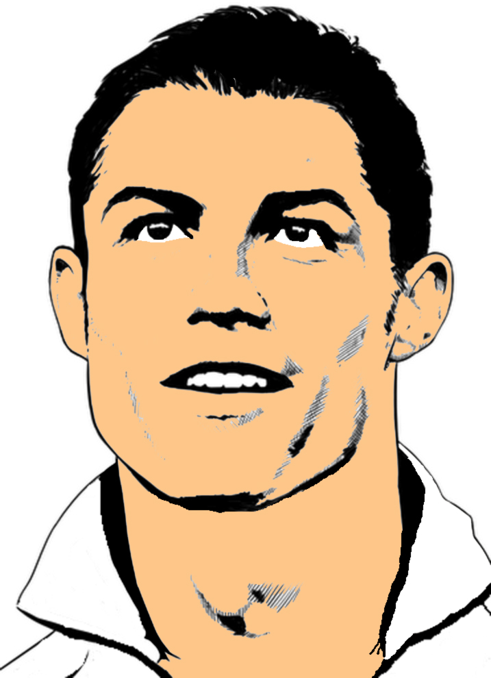 disegno di Cristiano Ronaldo a colori