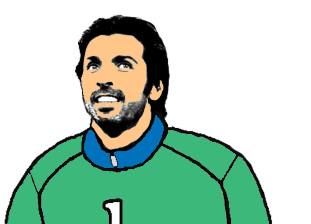 disegno di Gianluigi Buffon a colori